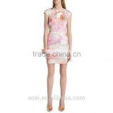 New Dress Collection Office Wear Cap Sleeve Fashion Woman Pencil Formal Dress thumbnail-4