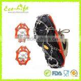 1 Pair Mountaineering Hiking Anti-Slip Silicone Shoe Crampons, Eight Tines Ice Grippers thumbnail-2