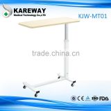 mobile table height adjustable hospital over bed table
