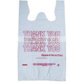 Plastic thank you t-shirt bags 15mic