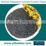 Fulvic Potassium Humate Flakes High Water Suloble