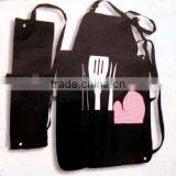 2017 Promotional Kitchen Newly BBQ Pattern Apron With Many Tool Pockets thumbnail-1