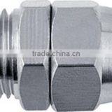 Quick Twist Lock Type Straight Terminal Metal Pneumatic Pipe Joint, pu Hose Connector thumbnail-1