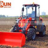 Everun Brand New Design 1 Ton Mini Front End Wheel Loader With Adjustable Pallet Forks thumbnail-2