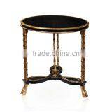 Bisini Luxury 3 Feet Small Coffee Table in Gold, Small Golden Side Table, Living Room Small Round Table