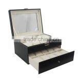 Store More 2 Tiers Fashionable Leather Watch Storage Box thumbnail-2