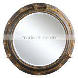 Indian Wall Hanging Metal Round Mirror thumbnail-1