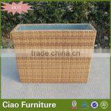 Hotel Used Outdoor Plastic Rattan Flower Plant Pot thumbnail-2