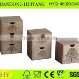 Chinese wholesale custom high quality wooden box with drawer