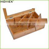 Eco- Friendly Bamboo Tea Bag Storage Box With Hinged Lid/Homex_Factory thumbnail-1