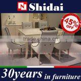Bottom Price Peach Lacquer Pink Marble Top Dining Table LV-A802 thumbnail-1