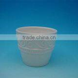 New Design Round White DeHua Ceramic Flower Pot