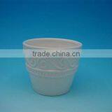 New design round white DeHua ceramic flower pot