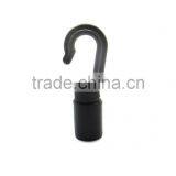 1/4" Plastic Swivel Hook W/O Tongue For Lanyard, Black POM Swivel Snap Hook, thumbnail-2