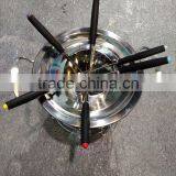 Hot Sale Stainless Steel Round Cheese/chocolate Fondue Set With Fork thumbnail-3