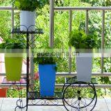 Garden Square Plastic Flower Colorful Pot thumbnail-2