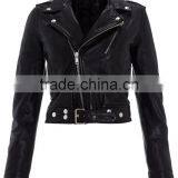 Cropped Leather Jacket for Women's thumbnail-1