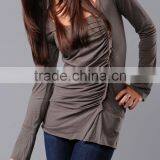 8TP077Sell Long Sleeve Top With Ruffle thumbnail-1