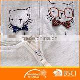 Zipper Front Open Clothing Baby Girl Cute Animal Embroidery Fleece Coat Jackets thumbnail-3