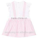 New Arrival Kids Clothes Frocks Design 100% Cotton Pink Stripe Latest Children Girl Dress thumbnail-3