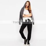 Womens New Fashion Casual Jogger Pants & Trousers Blank Black thumbnail-2
