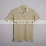 Mens Contrast Trim Pique Polo Custom Company Brand Male Uniform For Workday 100% Cotton Pique Stylish Male Polo thumbnail-3