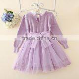New Design Baby Grils Sweater Lace Dress for Autumn or Winter thumbnail-4
