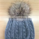 2015 custom knitted pom beanie hat winter beanie hat