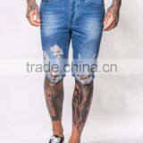 Washed Blue Rip Jeans Fashion Summer Jean Shorts thumbnail-1