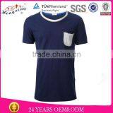 2015 Fashion Collar Pocket Men 95% Cotton 5% Elastane White T-shirt thumbnail-2