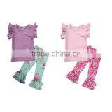 New Arrival Spring Summer Princess Baby Girl Clothing Outfit Hot Sale Baby Party Top With Pants Ruffle Set Fashion Flower Pants thumbnail-6