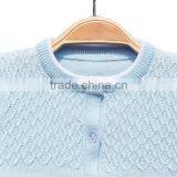 Long Sleeves Argle Pattern Round Collar Baby Cardigan Sweater thumbnail-3