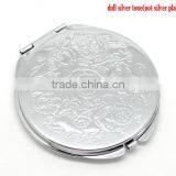 Wholesale Silver Tone Carved Make Up Compact Mirror thumbnail-3