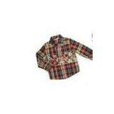 Check design 100% Cotton Bottom - Up Front Colorful Boy Kids Plaid Shirts With OEM and ODM