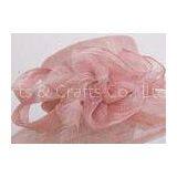 Pink Feather Fascinators Ladies Tea Party Hats With 12cm Brim For Banquet thumbnail-1