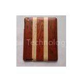 Red Rosewood & Maple Mixed Strip Wood Case For Ipad,Smart Phone Cover thumbnail-1