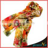Plants Printing Chiffon Polyester Vietnam Scarf thumbnail-1