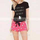 Anly Pajamas Women Hot 2016 Lovely Cat Print Short Sleeve Short Suits thumbnail-1