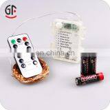 Dimmable Remote Controlled Battery Powered Copper Wire Lights Holiday Decorative Timer thumbnail-4