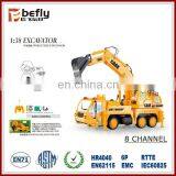 8 channel plastic rc toy excavators