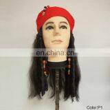 Party Pirate Red Scarf Wigs MW-010 thumbnail-1