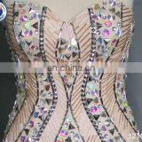 Latest Factory Directly Supply Champagne Sweetheart Beaded Samples of Cocktail Dress thumbnail-6
