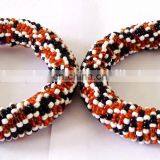 Wholesale Bangle-Afghani Bangles/Bohemian Jewelry/Diwali Offer/Bollywood Bangles/belly Dance Bangles/Indian Beaded Pearl Bangles thumbnail-3