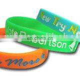 Multicolors Imprinted Silicone Rubber Bracelet/wristbands thumbnail-1