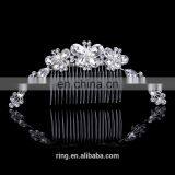 Elegant Crystal Tiara Butterfly Headwear Hair Comb Decorated With Flower