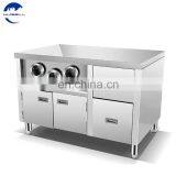 Stainless Steel Center Island Work Bench For Fast Food Restaurant thumbnail-3