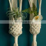 Cotton Rope Macrame Flower Pot Holder Indoor Outdoor Hanging Planter Basket thumbnail-6