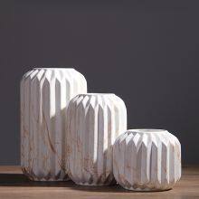 White Nordic Marble Creative Simple Ceramic Vase For Family Home Livling Room Decor thumbnail-1