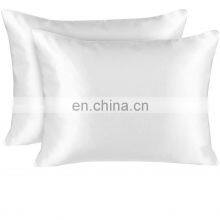 Custom Waterproof Pillows Coverings White Satin Organic Cotton Luxury Pillowcase With TPU Film