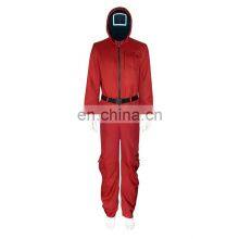 New Product Hot Sale Wholesale Squid Game Clothes TV Same Style Masque Man Boss Masque Hood Garment Set thumbnail-2